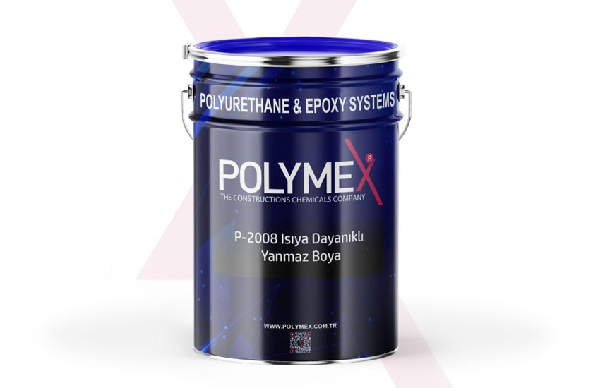 Polymex-P-2008-Isiya-Dayanikli-Yanmaz-Boya.jpg Polymex P-2008 Heat-Resistant Fire-Retardant Paint - Image 1