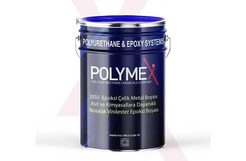 Polymex-P-2050-Epoksi-Celik-Metal-Boyasi-Asit-ve-Kimyasallara-Dayanikli-Novalak-Vinilester-Epoksi-Boyasi.webp Polymex P-2050 Epoxy Steel Metal Paint Acid and Chemical-Resistant Novolac Vinylester Epoxy Paint - Image 1