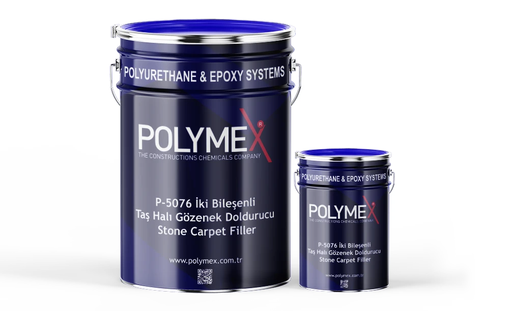 Polymex P-5076 İki Bileşenli Taş Halı Gözenek Doldurucu Stone Carpet Filler Polymex P-5076 Two-Component Stone Carpet Pore Filler - Image 1